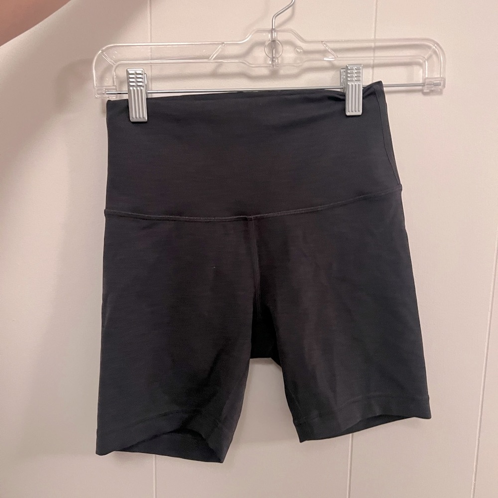 Lululemon bike shorts in charcoal grey color. Size 2.